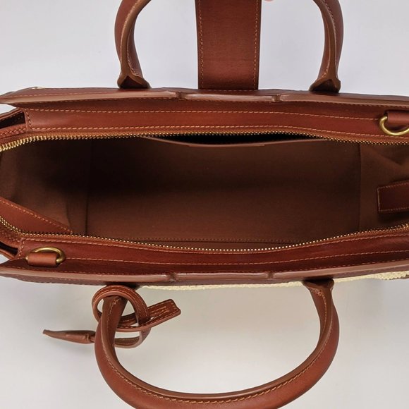 SOLD Saint Laurent Monogram Downtown Raffia Cabas - Picture 5 of 8